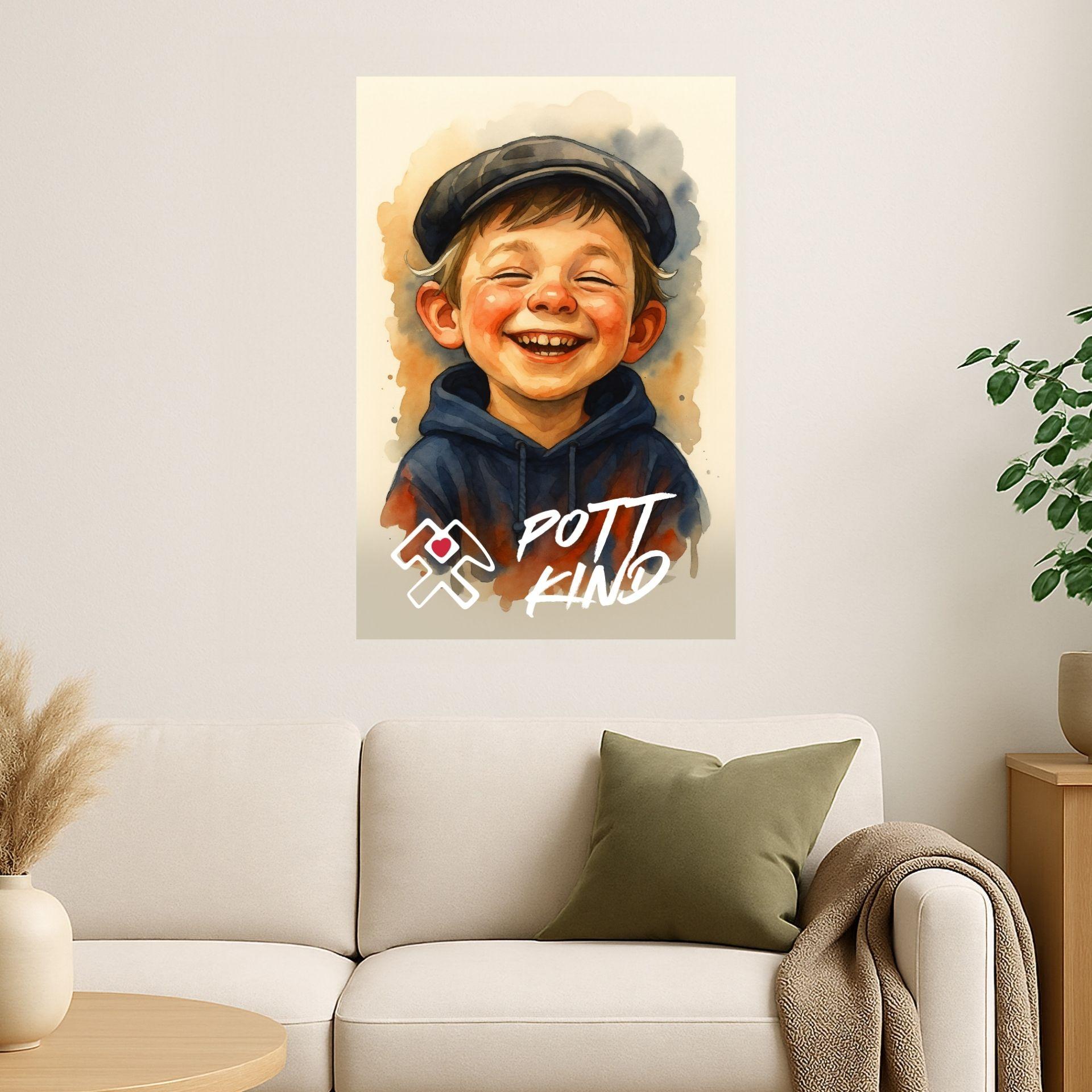 Retro Poster Ruhrpott-Kind (Junge) – 70er Style