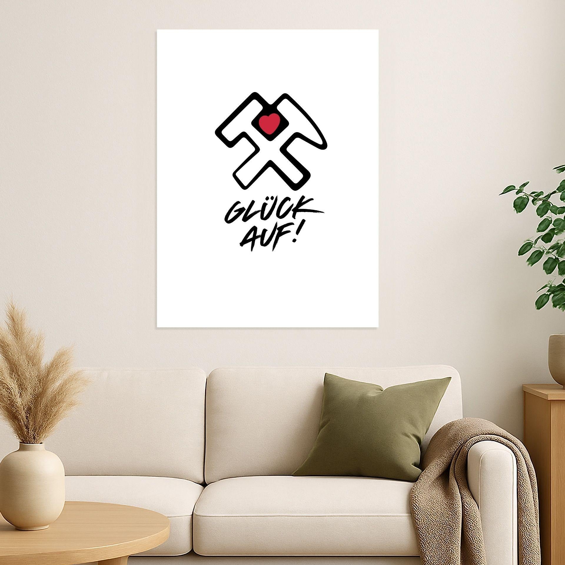 „Glück Auf“ – Retro Poster mit Geschichte & Herz