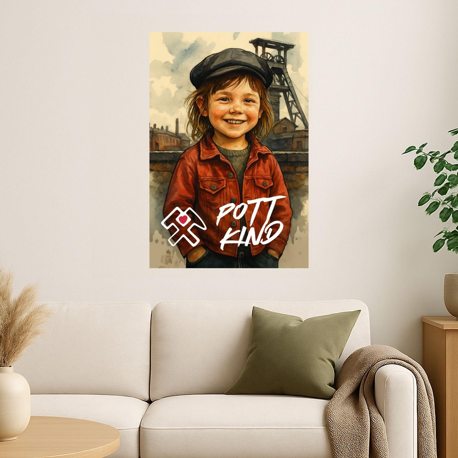 Retro Poster Ruhrpott-Kind (Mädchen) – 70er Style