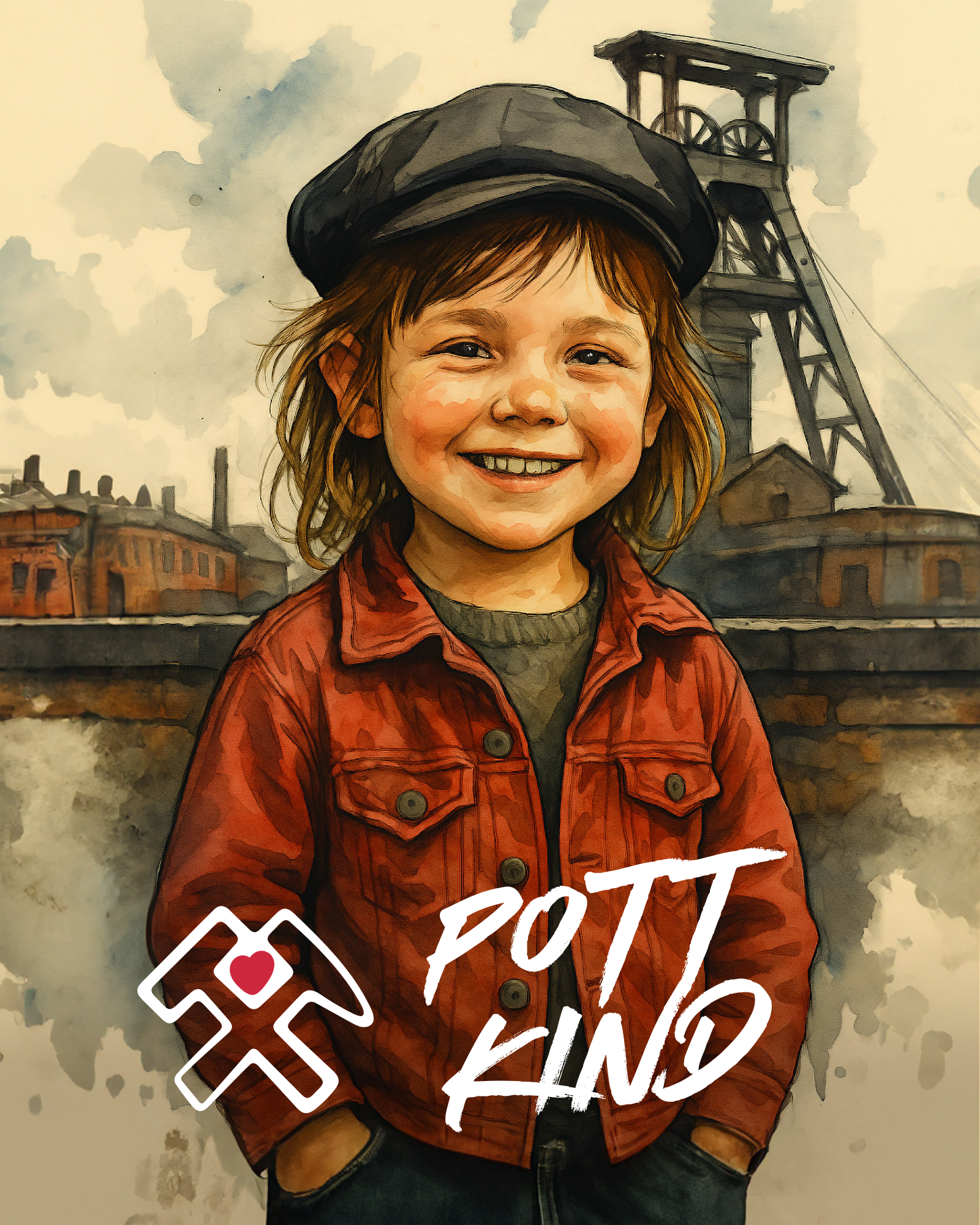 Retro Poster Ruhrpott-Kind (Mädchen) – 70er Style