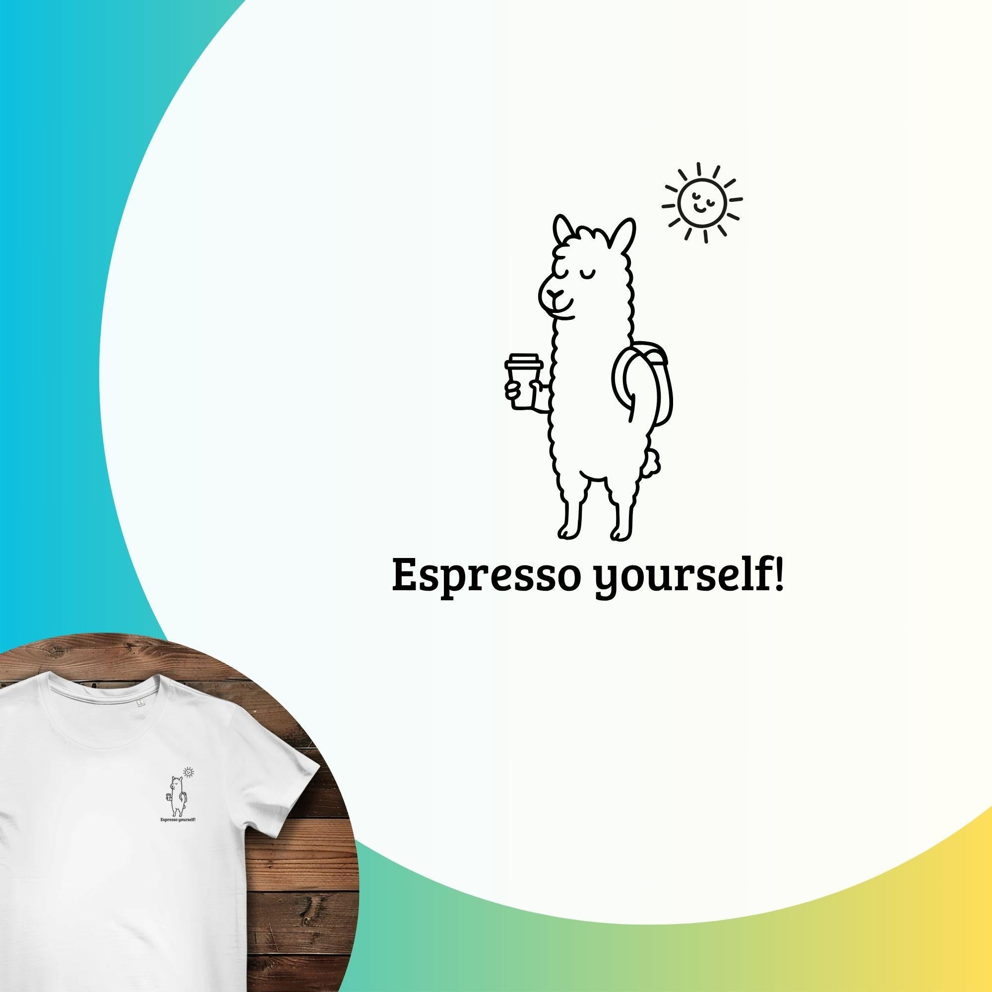 Damen Premium Bio T-Shirt Espresso yourself!