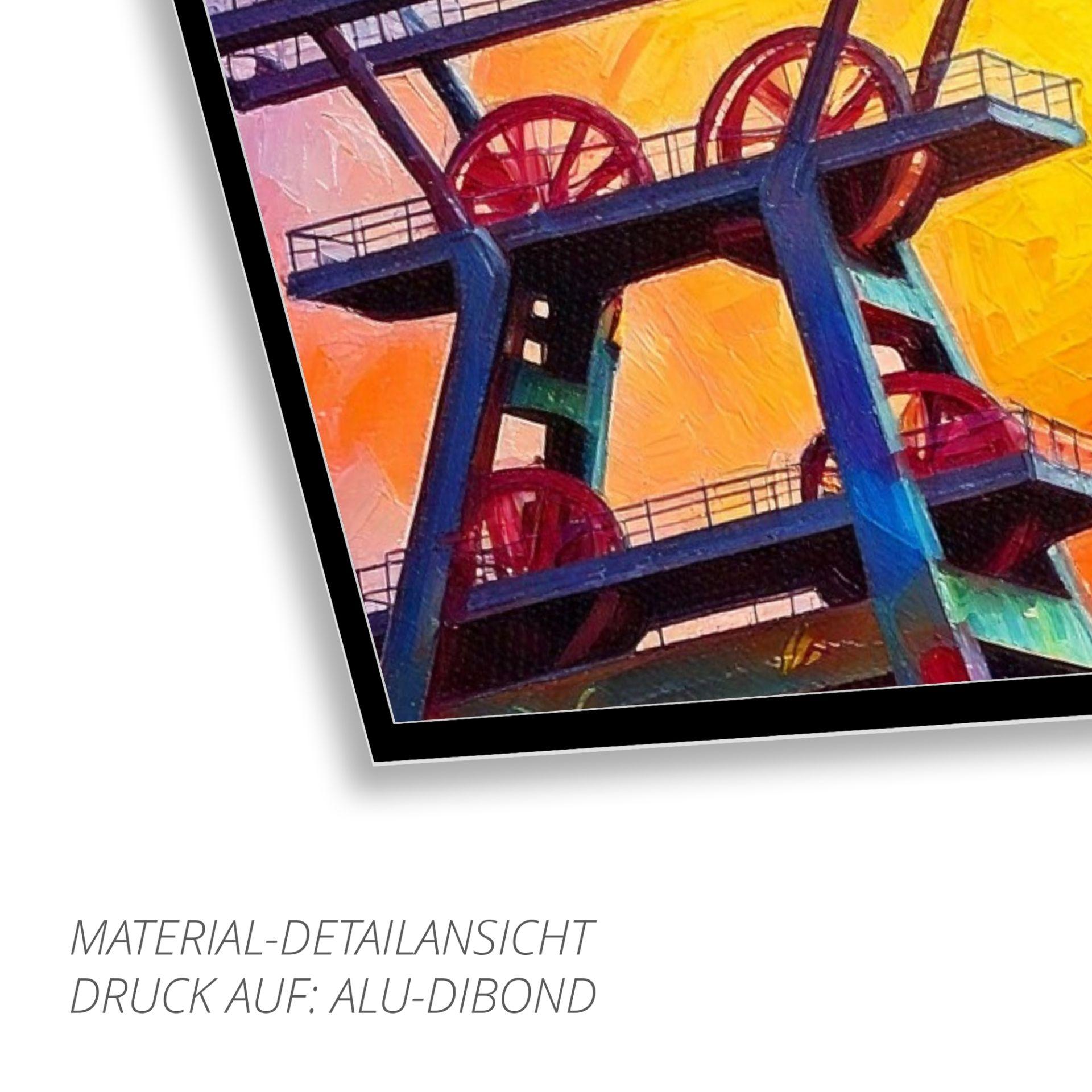 Ruhrpott Förderturm in Öl - Premiumdruck
