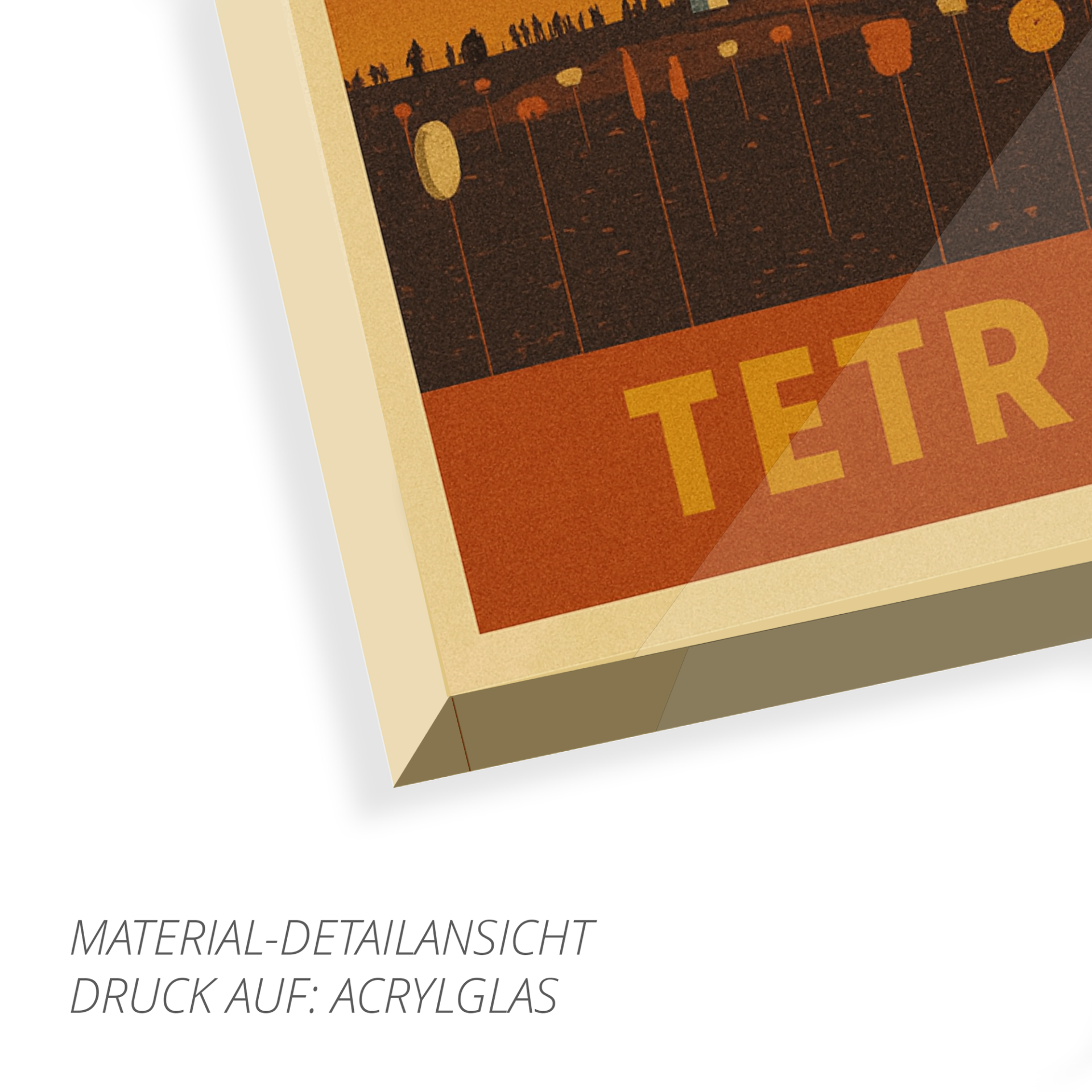 Tetraeder Bottrop – Retro Poster im 70er-Stil