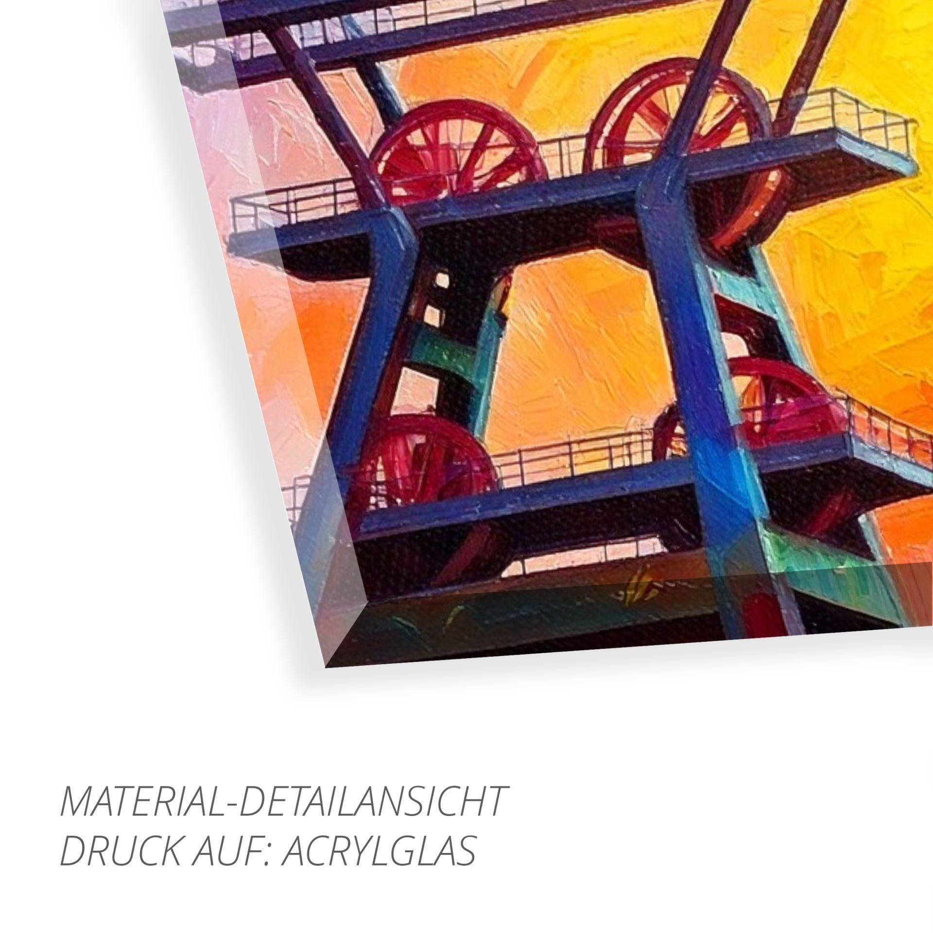 Ruhrpott Förderturm in Öl - Premiumdruck