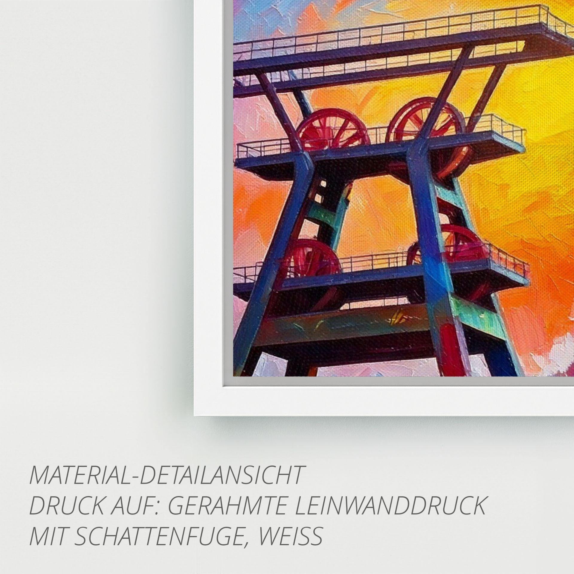 Ruhrpott Förderturm in Öl - Premiumdruck