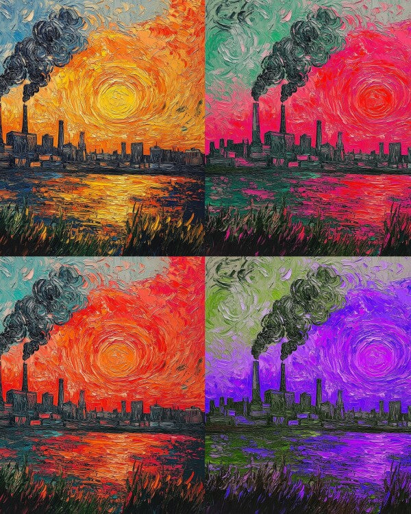 Ruhrpottromantik in Öl - Poster - Frida Pastische