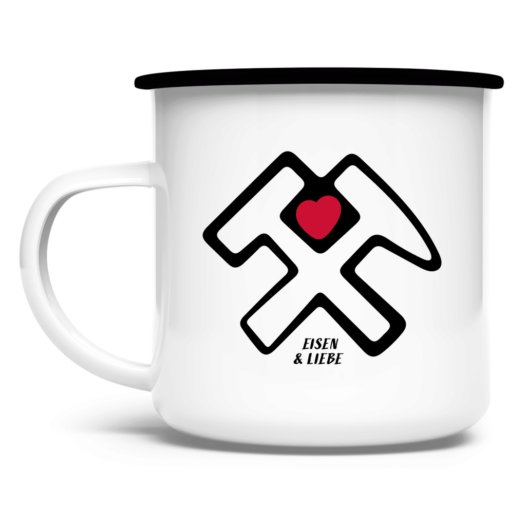 Emaille Tasse Eisen & Liebe