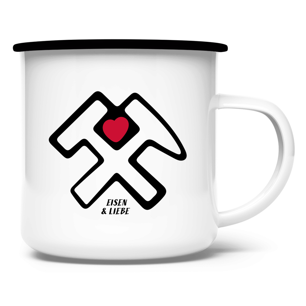 Emaille Tasse Eisen & Liebe