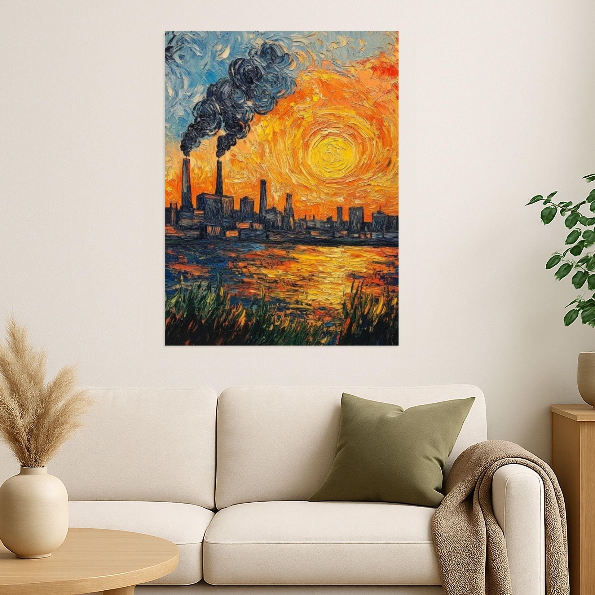 Ruhrpottromantik in Öl - Premiumdruck