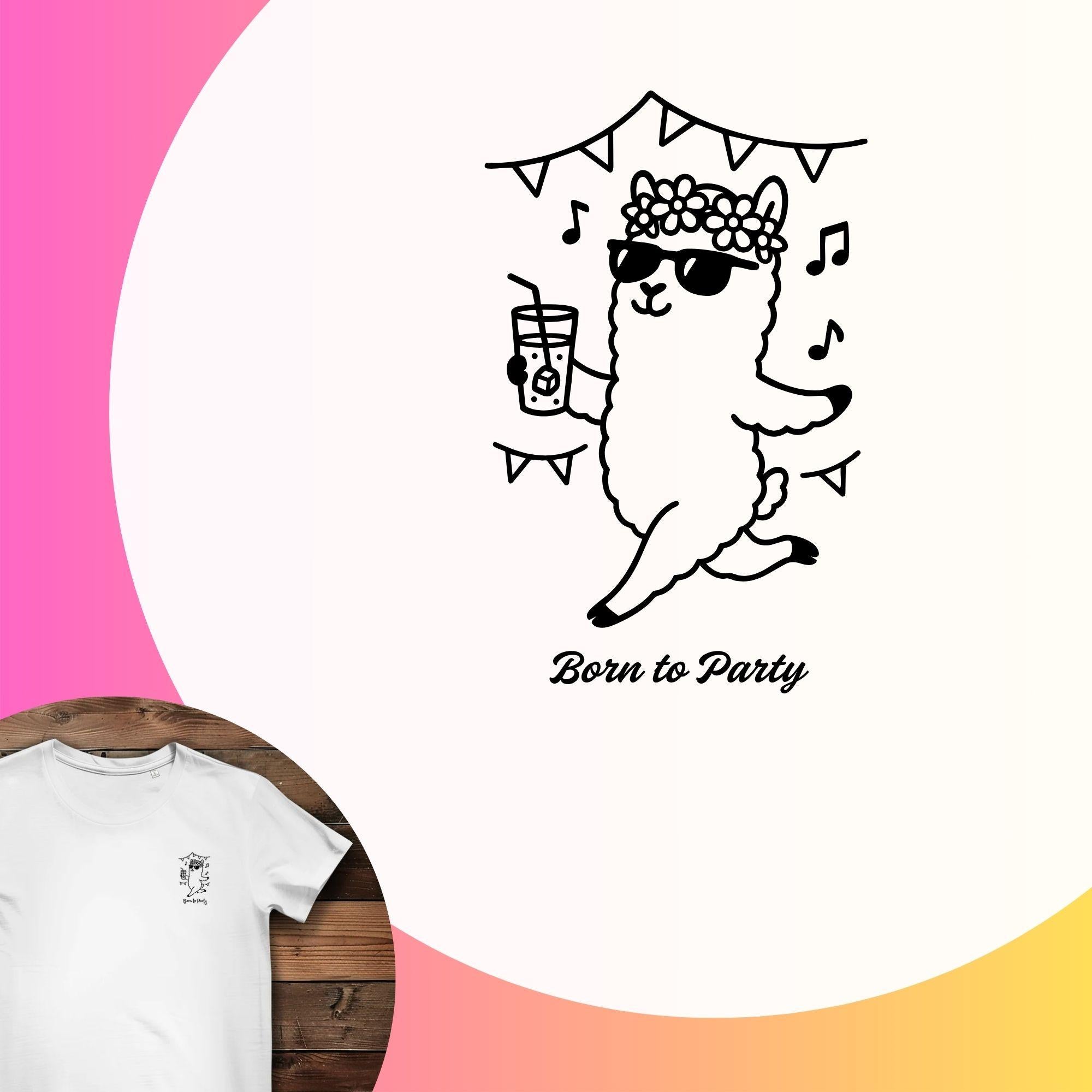 Damen Premium Bio T-Shirt Born to Party