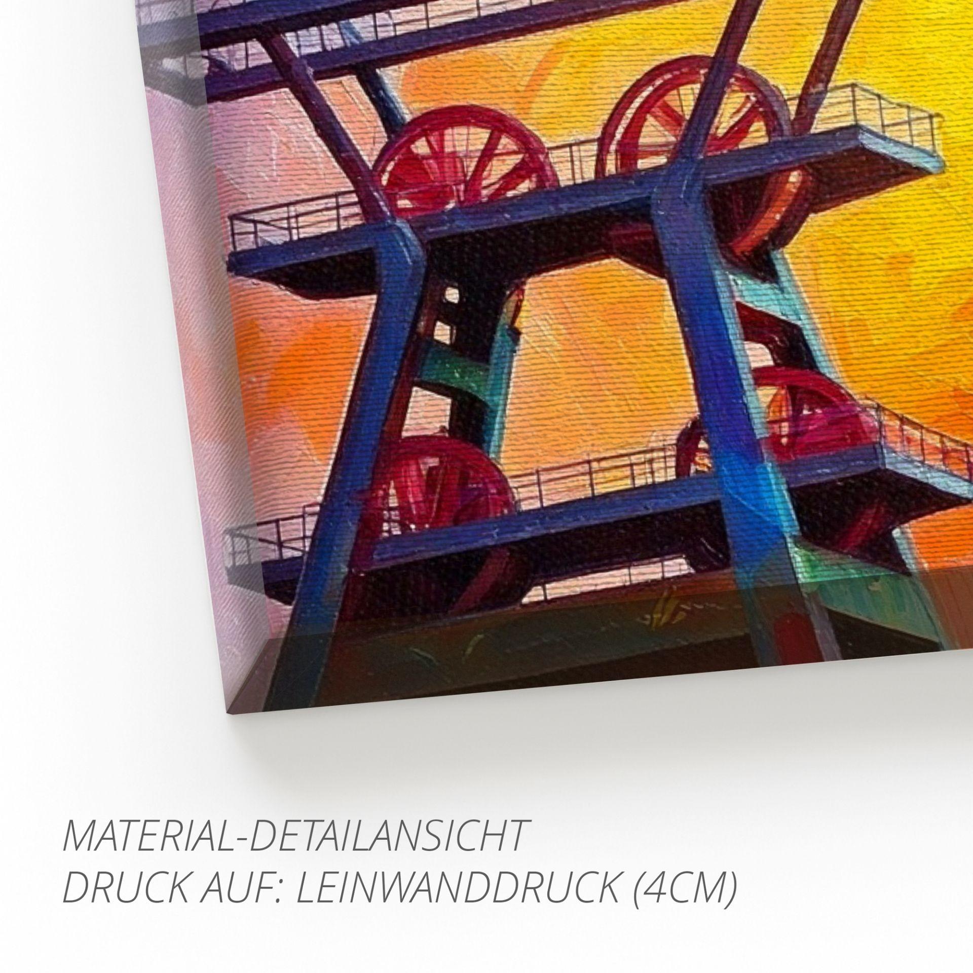 Ruhrpott Förderturm in Öl - Premiumdruck