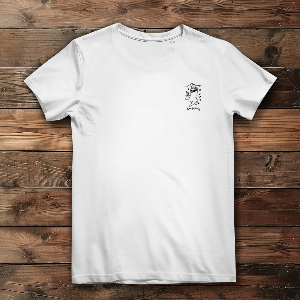 Damen Premium Bio: T-Shirt Born to Party
