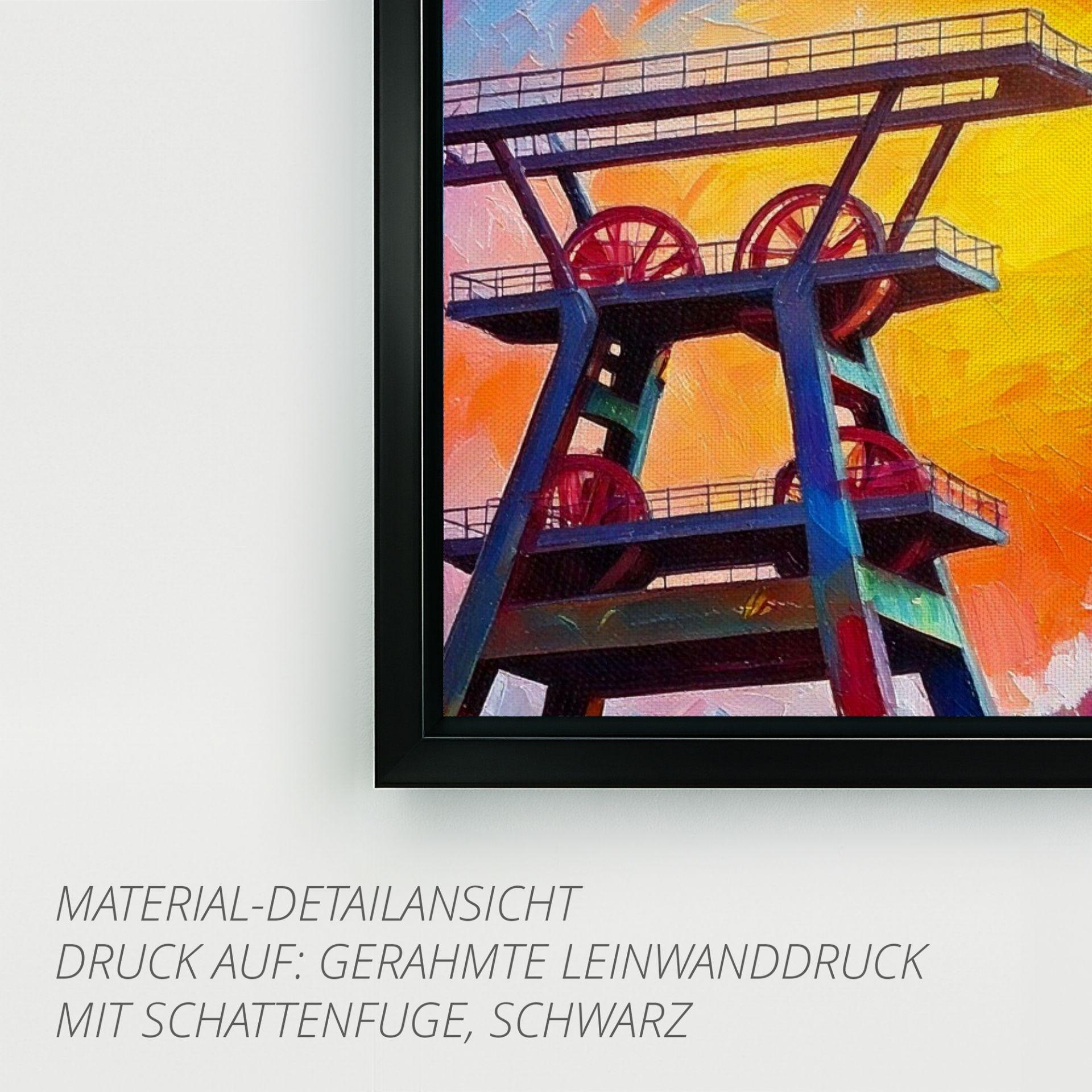 Ruhrpott Förderturm in Öl - Premiumdruck