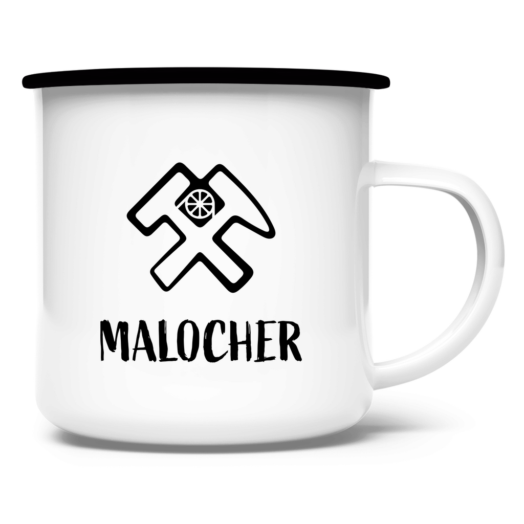 Emaille Tasse, Eisen & Liebe - MALOCHER 