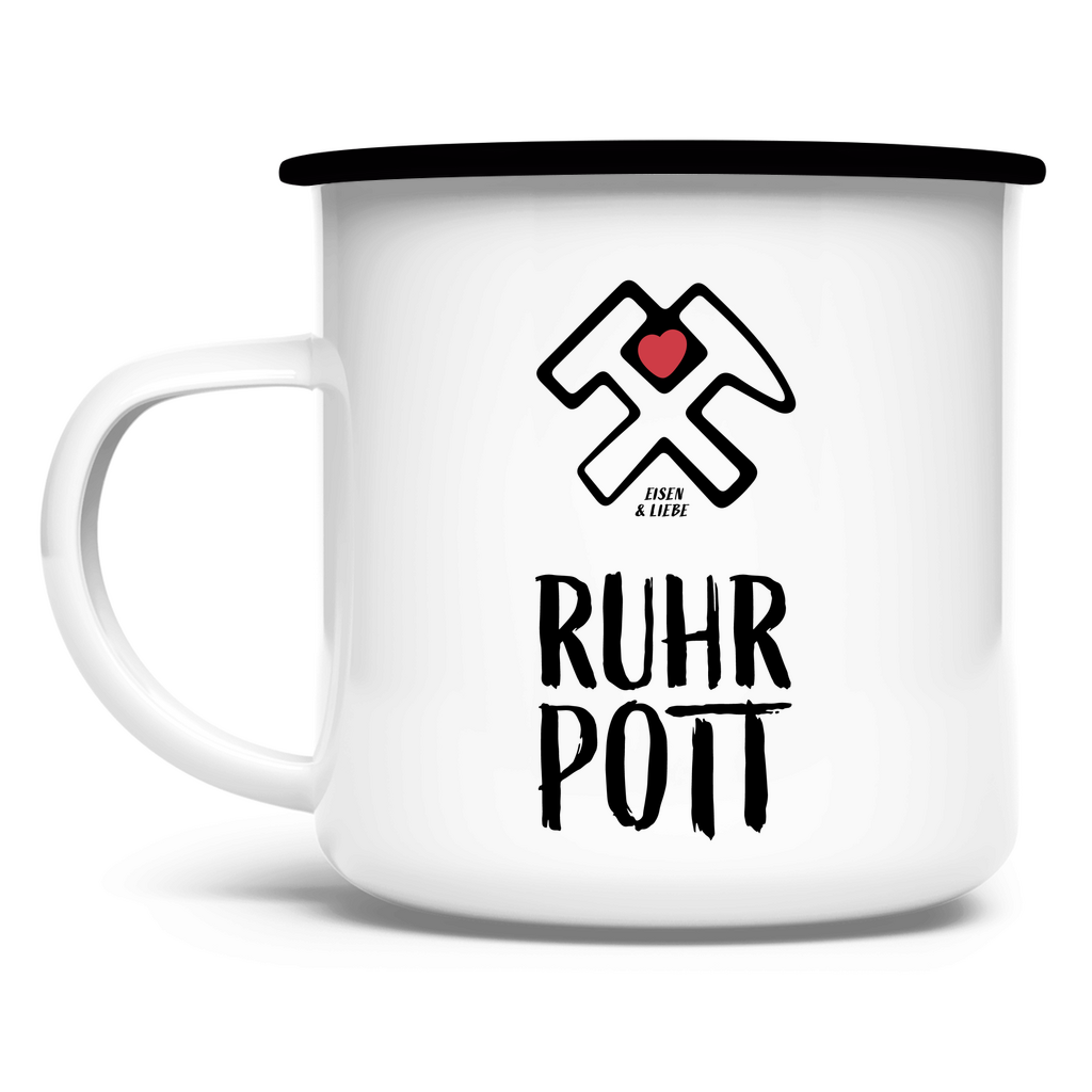 Emaille Tasse, Eisen & Liebe - RUHR POTT