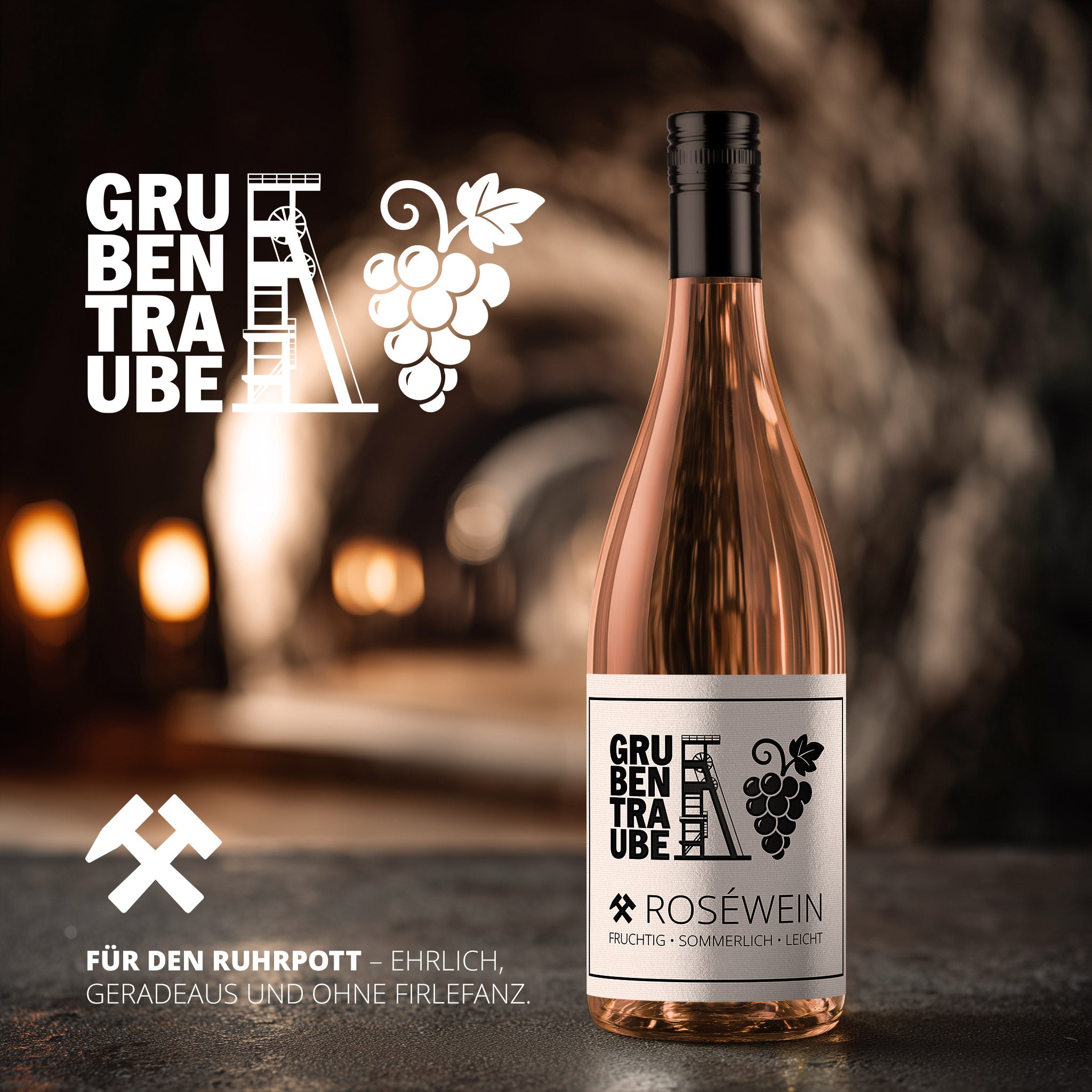 Grubentraube Rosewein